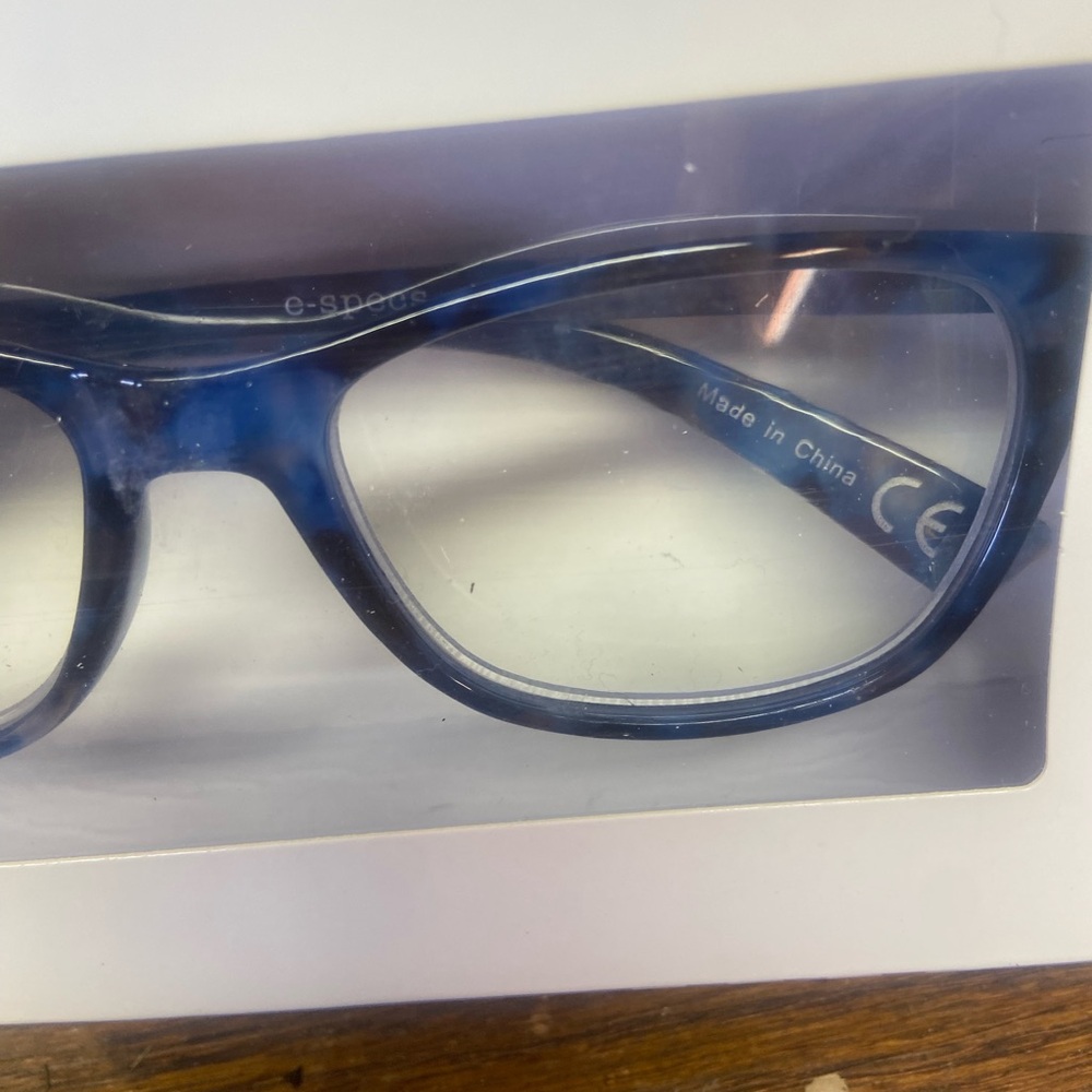 Nib blue light filtering e-specs flex hinge blocking reading Glasses 2 +